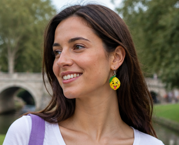 👉 pendientes limón 3d – divertidos y originales