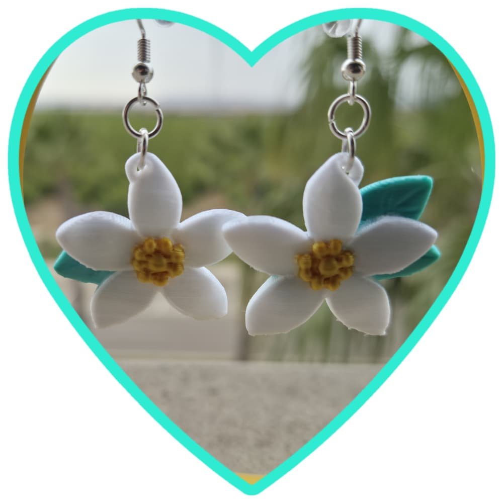 Pendientes Flor de Azahar -Ligeros y Elegantes - Imagen 3