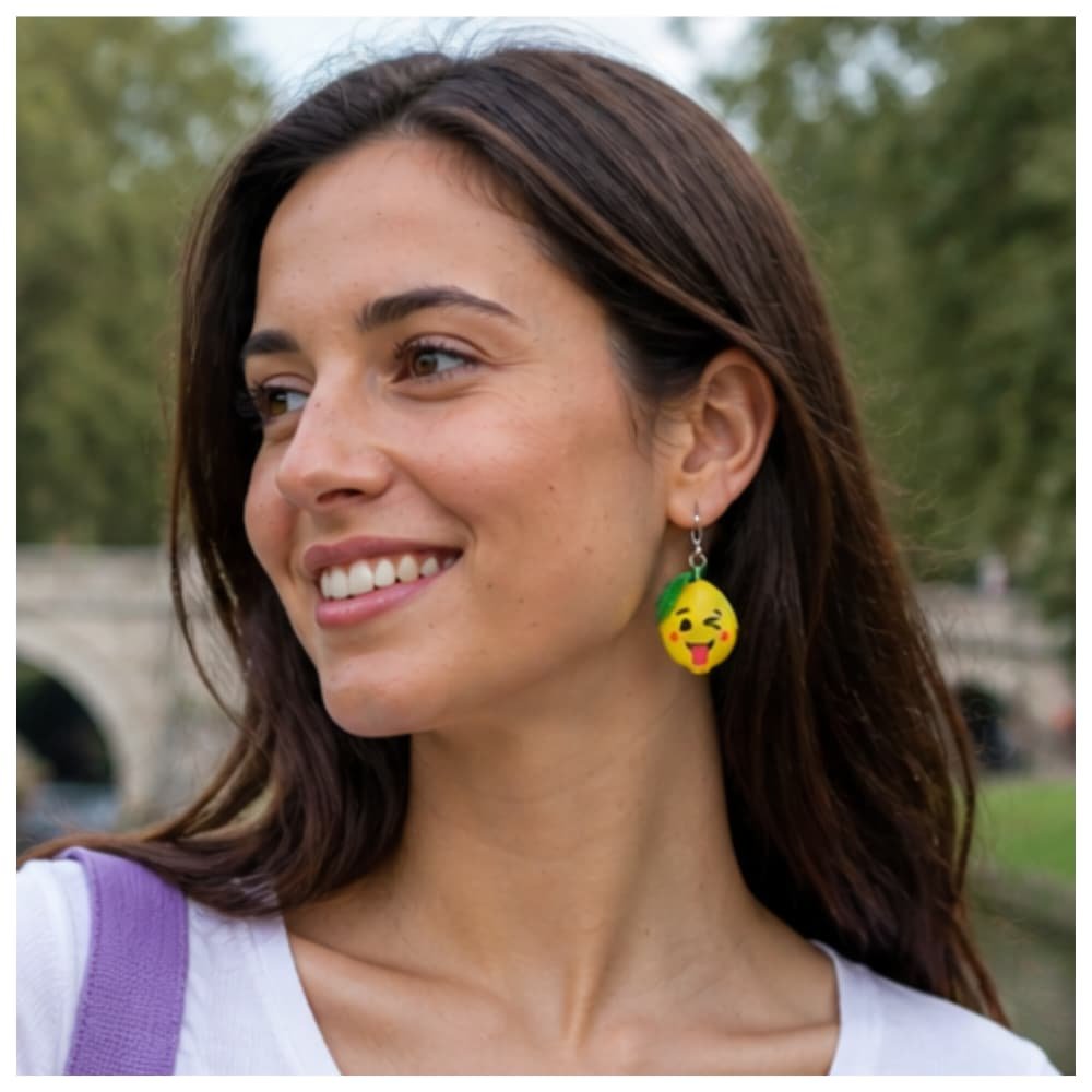 👉 Pendientes Limón 3D – Divertidos y Originales - Imagen 2